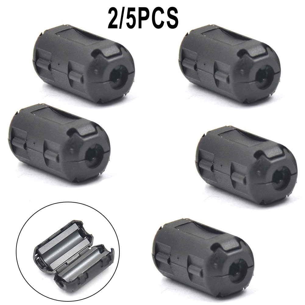 Ferrite Core Cord Ring Filtro de Ruído para Supressor de Ruído, Cabo do Anel do Filtro, Clip On Wire, Cabo de Alimentação, Vídeo Cabos, Ferramentas, 5mm, 2 Pcs, 5Pcs