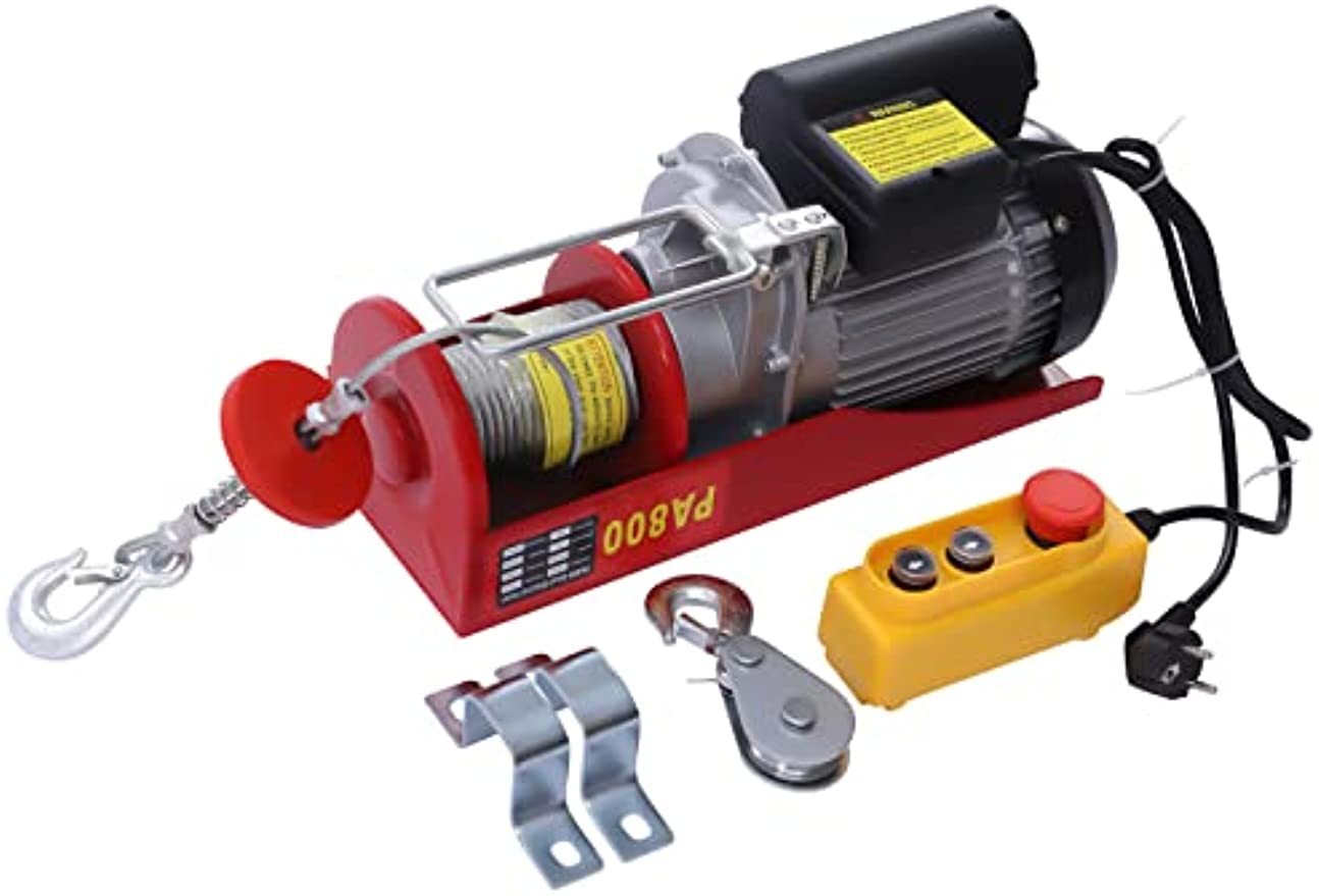 Elektrische Winde, Gerüst, Hebezeug, Winde, Kran, Werkstatt, Garage, Kabellift, 800 kg