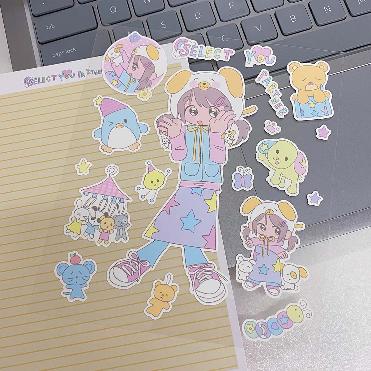 スクラップブッキングステッカーかわいい装飾キャラクターステッカーアート Diy 工芸品アルバムジャーナルプランナーデカールステッカー