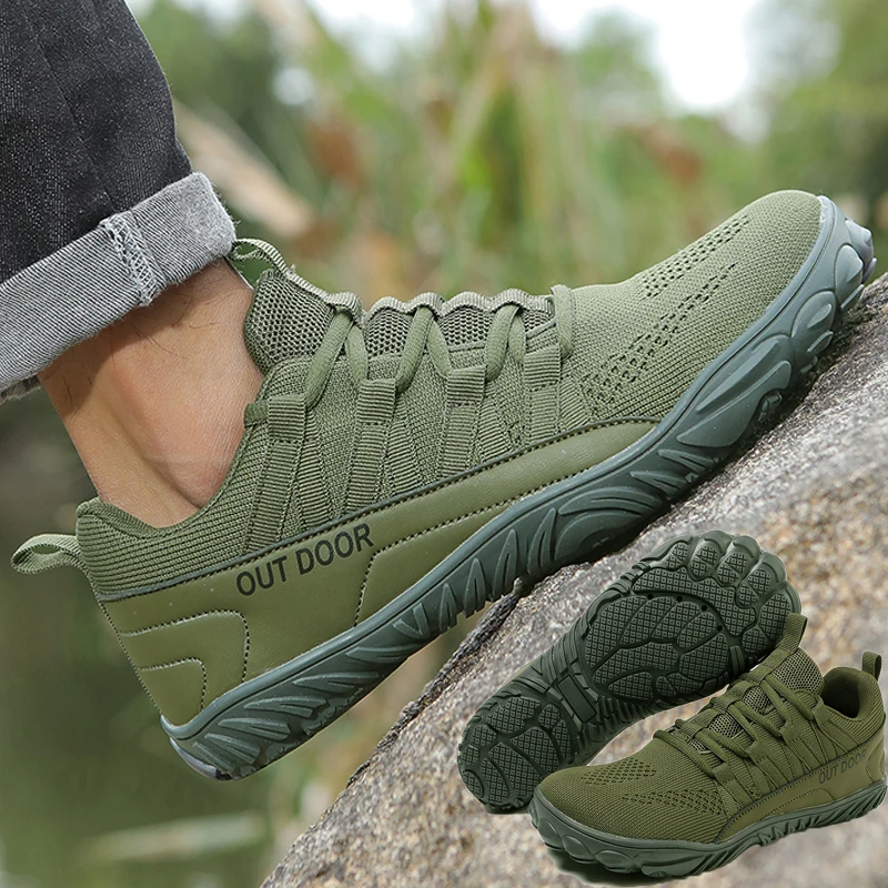 Chaussures de randonnée décontractées pour couple, chaussures de sport de plein air, l'hypothèse large, pieds nus, fitness en intérieur, grande taille, nouveau