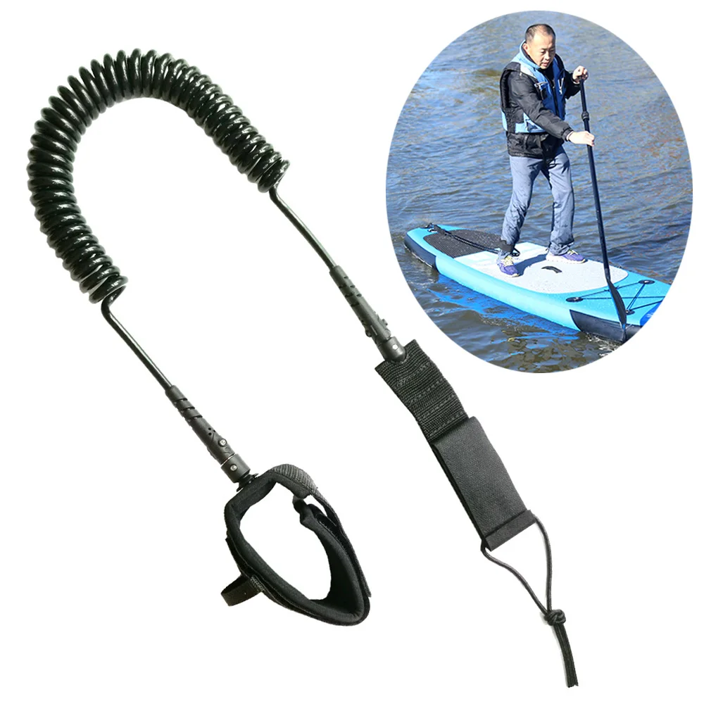 Correa de tobillo SUP de 10 pies y 5mm, tabla de surf en espiral, tabla de Paddle de pie, tabla de Paddle de TPU, cuerda, accesorio de surf