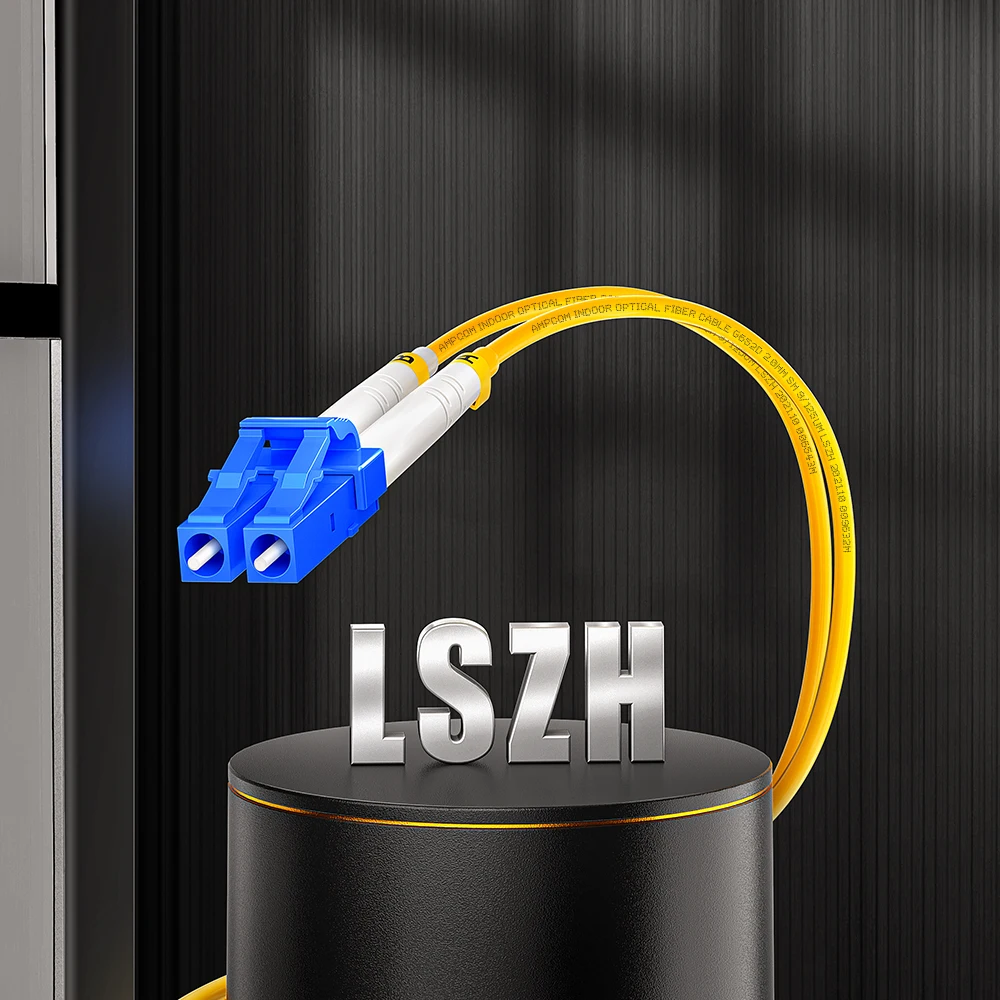 AMPCOM LC auf SC UPC Glasfaser-Patchkabel Singlemode Simplex SMF 9/125 μm Single Mode Bend Insensitive 2,0 mm Glasfaserkabel