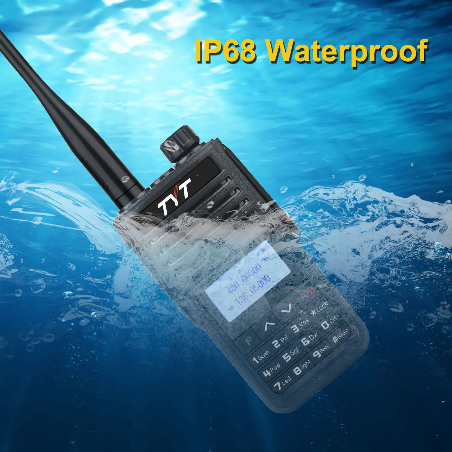 TYT Walkie Talkie TH-UV99 IP68 Waterproof 10W VHF UHF 136-174MHz 400-480MHz Vox Scrambler Frequency Copy 2800mAh Type-C Battery