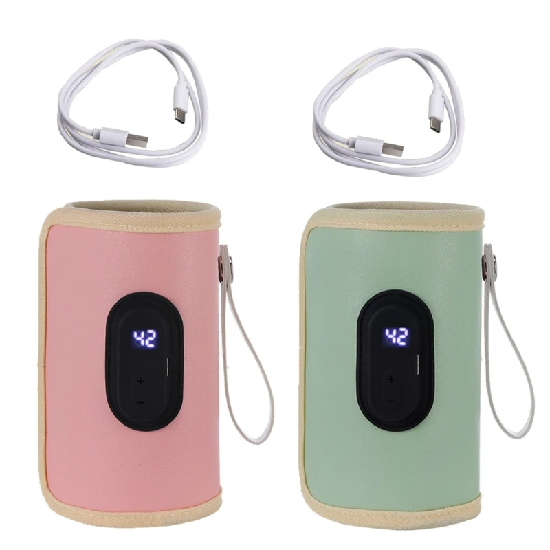 Funda para calentador botella leche con pantalla Digital, funda portátil para biberón