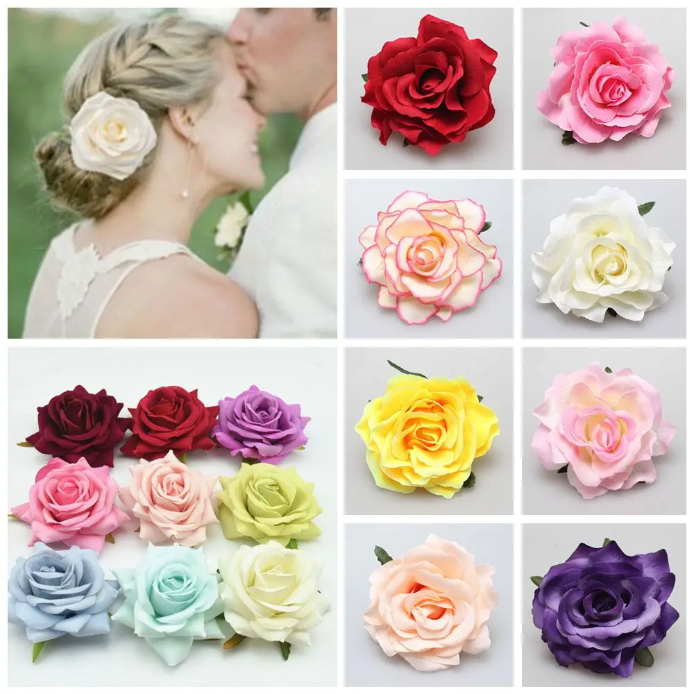 1 ชิ้นเจ้าสาว Rose ดอกไม้ Hairpin เข็มกลัดงานแต่งงานเพื่อนเจ้าสาวอุปกรณ์เสริมผมคลิป