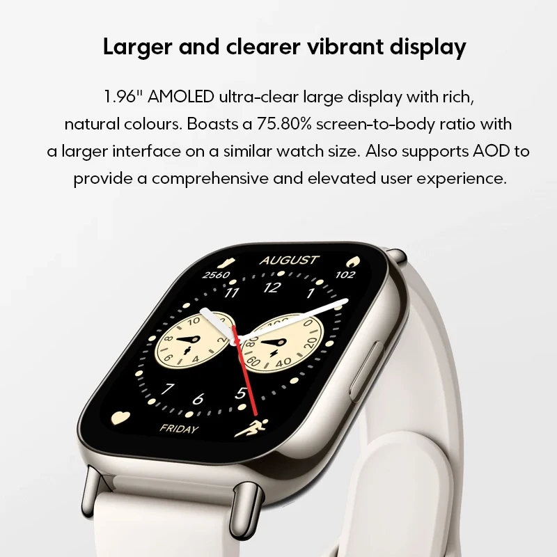 Глобальная версия Xiaomi Redmi Watch 5 Lite, 1,96-дюймовый AMOLED-дисплей, срок службы батареи 18 дней, Bluetooth ®   вызов Встроенный ГНСС 5АМ