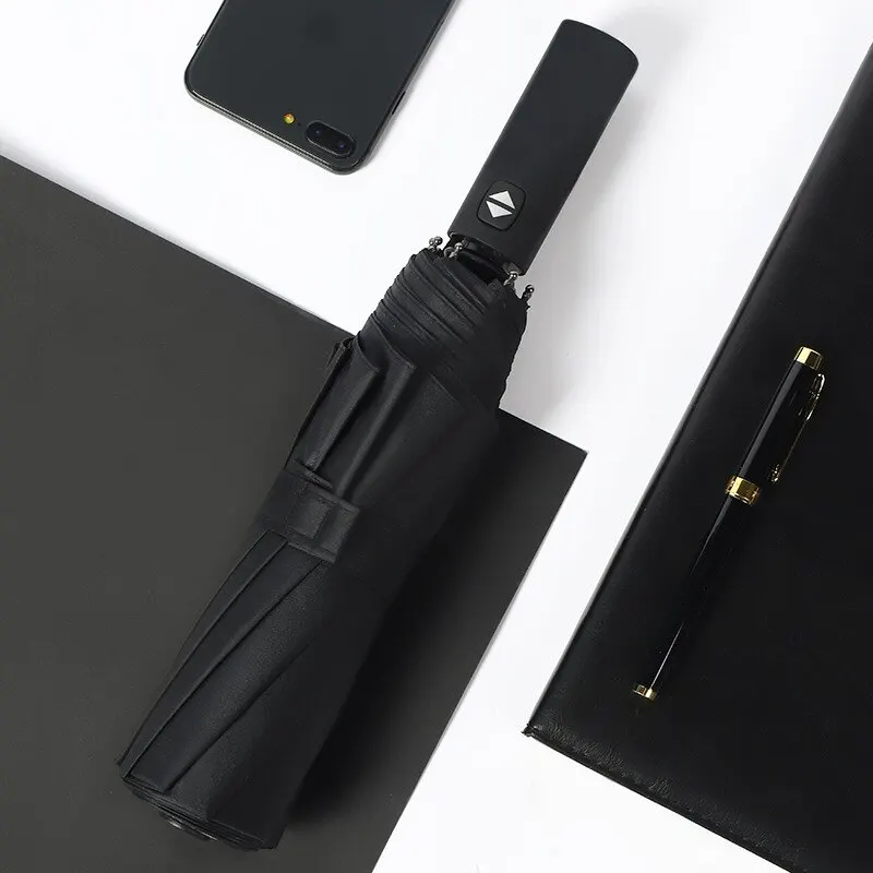 12 ossos à prova de vento dupla camada resistente guarda-chuva totalmente automático chuva das mulheres dos homens negócios luxo masculino grandes guarda-chuvas guarda-sol