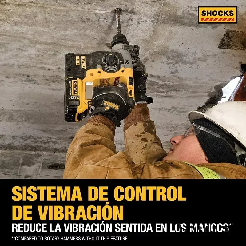 Dewalt-taladro rotativo recargable sin escobillas, inalámbrico, 2 modos, demolición con cable, astillado, rompedor de hormigón y Metal