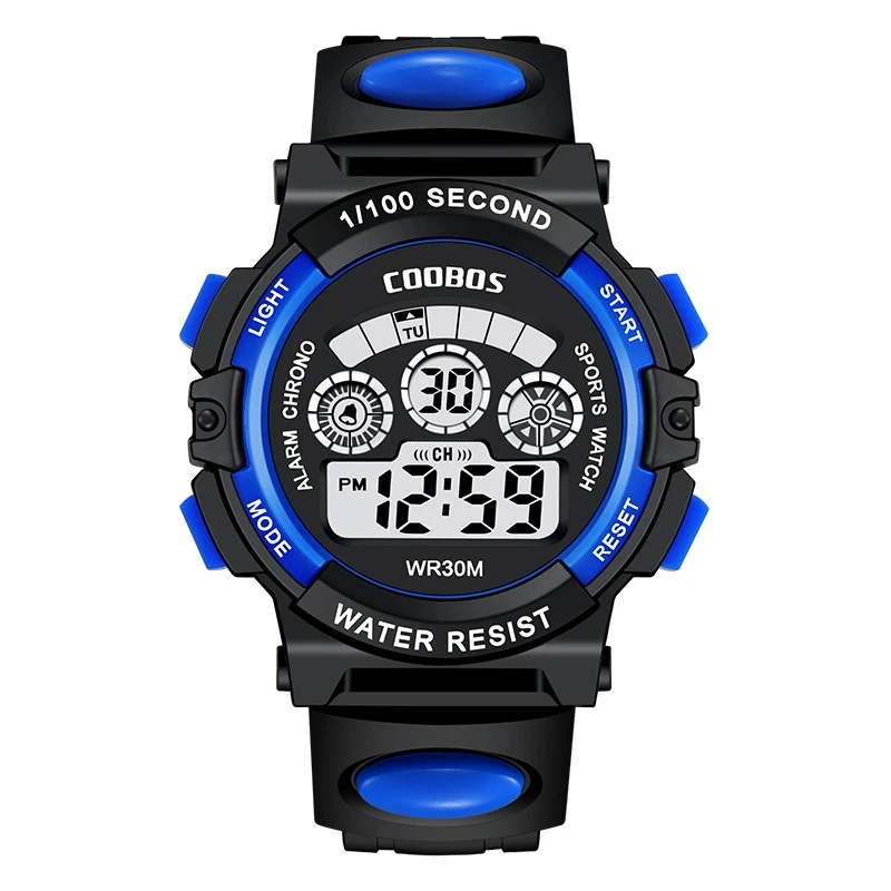 COOBOS Marke Kinder Uhren Led Digital Kinder Uhren Jungen Sport Uhr Student Multifunktionale Armbanduhren relogio infantil