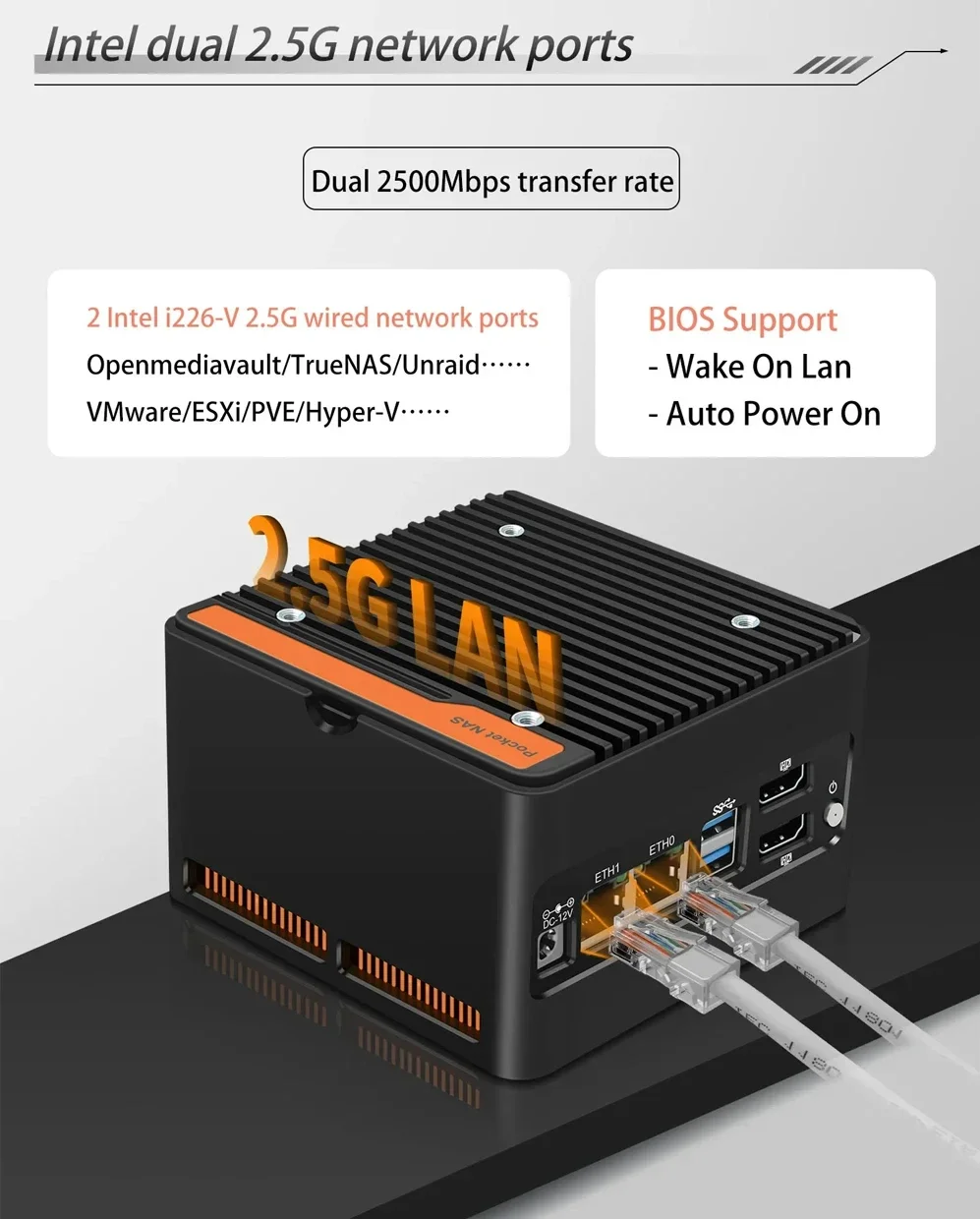 New Pocket NAS Computer Intel 3 N355 N305 N150 N100 Mini PC 4xM.2 NVMe Slot Firewall 2xi226-V 2.5G DDR5 4800 2xUSB3.2 2xHDMI2.0