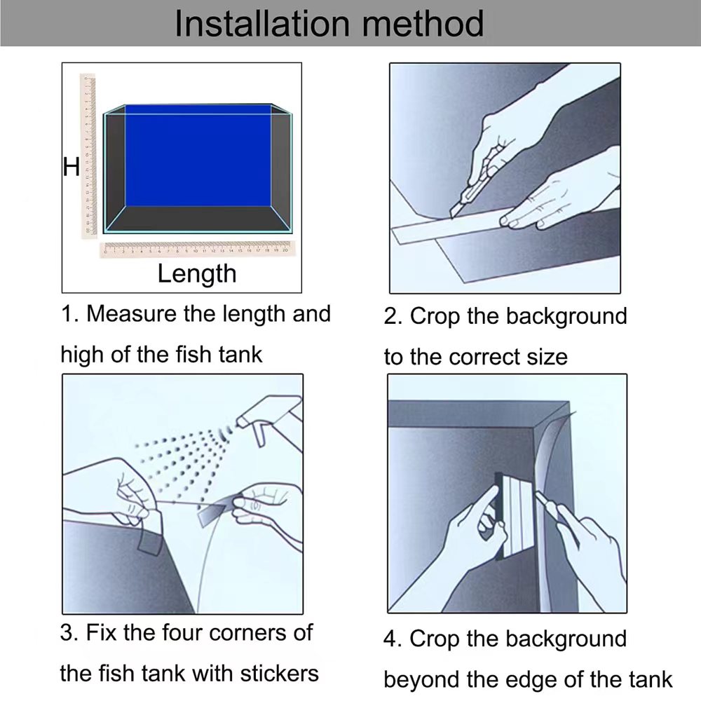 Bể Cá Cảnh Nền Trang Trí Bể Cá Cảnh Quan Miếng Dán Poster Nền Cho Bể Cá Đại Dương Vật Có Aquascape Tranh