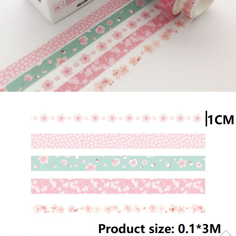 5PCS Washi Tape for Crafts Pet Rolls for Journaling Deco Tape Diary Masking Collage Pet Decorative Adhesive Tape HZJD07
