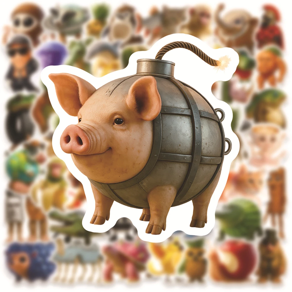 10/30/60pcs อิตาเลี่ยน Brainrot สติกเกอร์ Tung Tung Tung Sahur Decals สติกเกอร์สัตว์ตลกของเล่นกันน้ํา DIY แล็ปท็อปโทรศัพท์รถ