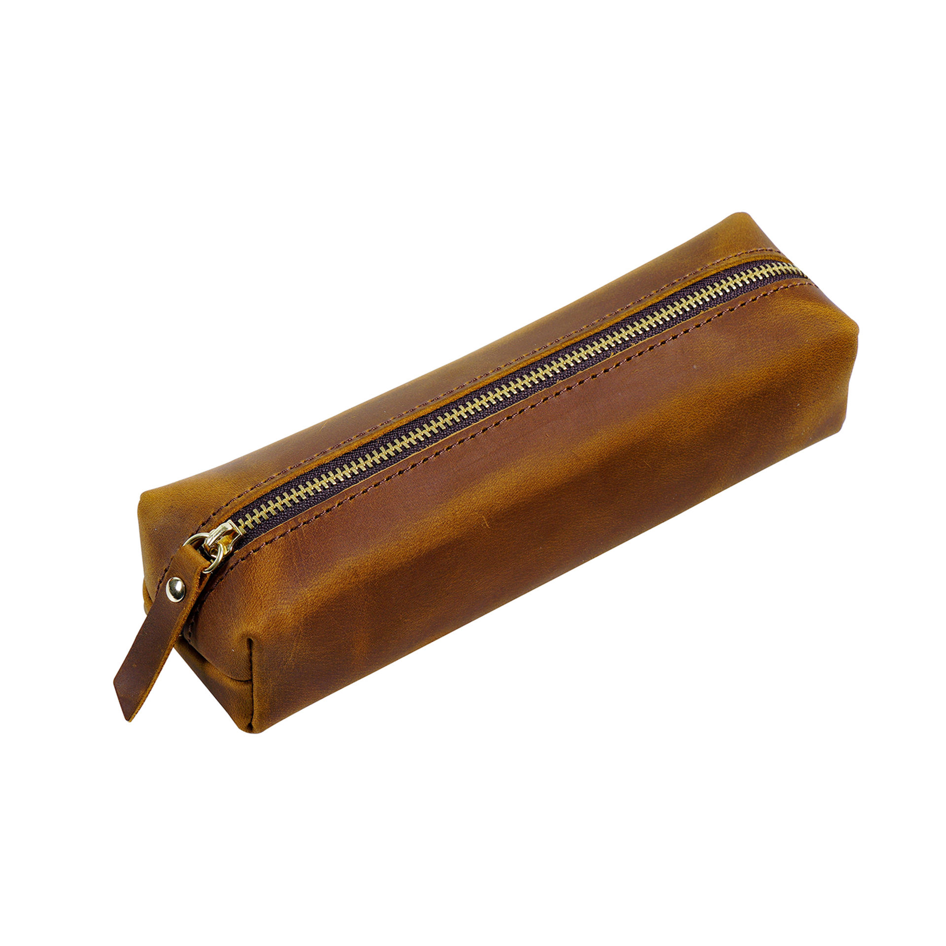 Vòng Tay Da Thật Chính Hãng Da Dây Kéo Túi Bút Retro Trung Lập Công Suất Lớn Đựng Trường Văn Phòng Phẩm Bán Buôn