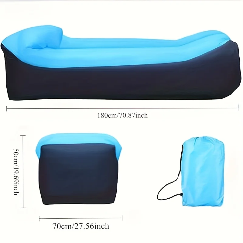 Sofá inflable perezoso, silla para exteriores, sofá inflable portátil, sofá plegable para acampar, muebles de exterior, tumbona inflable para playa