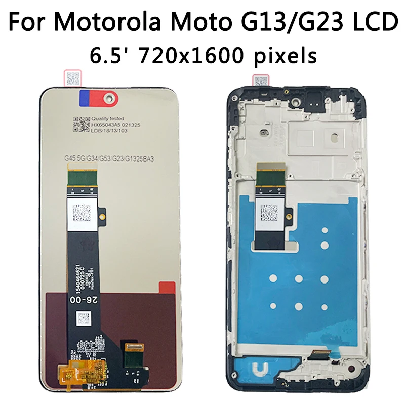 AAA Quality For Motorola Moto G13 G23 G53 G73 LCD XT2335-2 Display Touch Screen Digitizer withFrame,For Moto E13 LCD Replacement