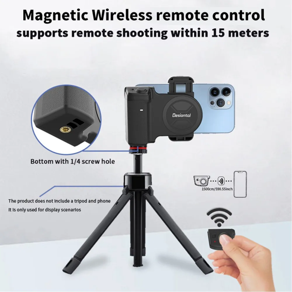 Smartphone Camera Handle Grip Universal Bluetooth Shutter Selfie Stablizer Vertical Horizontal Shooting Photography Accessories