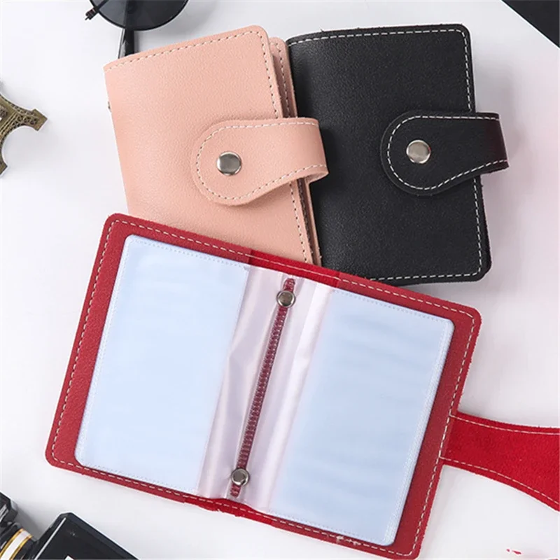 1PC 女性男性革 26 スロット ID クレジットカードホルダー RFID ブロッキング財布ケースポケットバッグ