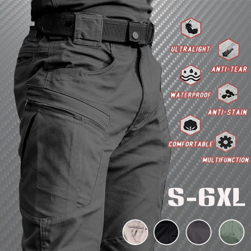 Pantaloni cargo tattici estivi da uomo Pantaloni casual leggeri impermeabili Pantaloni casual Escursionismo all'aperto multitasche resistenti all'usura