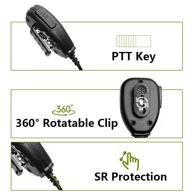 Mikrofon Głośnik PTT na Ramię Baofeng do DM-1701 UV-18 Pro UV5RH Radia Krótkofalarskie QuanSheng UV-K5 UV-K6 UV-5RPLUS Walkie Talkie