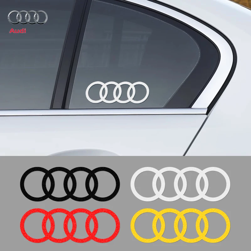 Pegatina lateral para puerta de coche, calcomanías reflectantes impermeables de PVC para ventana y cuerpo, accesorios para Audi A4 B6 B8 B7 A6 C5 C6 C7 A3 A5 Q3 Q5 Q7