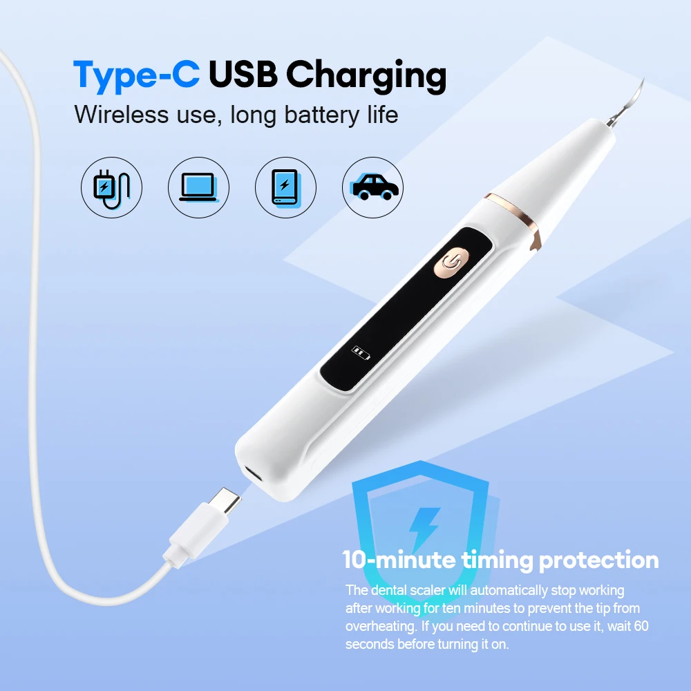 อัลตราโซนิกทันตกรรม Scaler การดูแลช่องปากกําจัดคราบหินปูนแคลคูลัส Remover ฟันคราบทําความสะอาดไฟ LED ฟันไวท์เทนนิ่งเครื่องมือในครัวเรือน