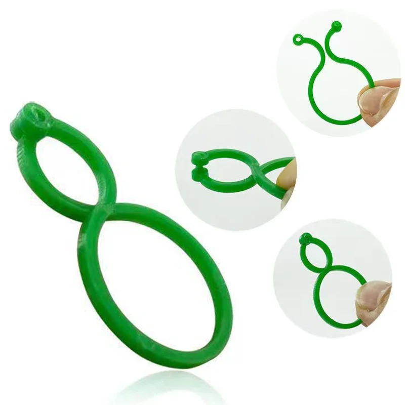 50/100Pcs Garden Vine Tying Clips Plant Vegetable Tomato Binding Fixing Clip 8 Word Buckle Gardening Plant Stand Tool Accessory