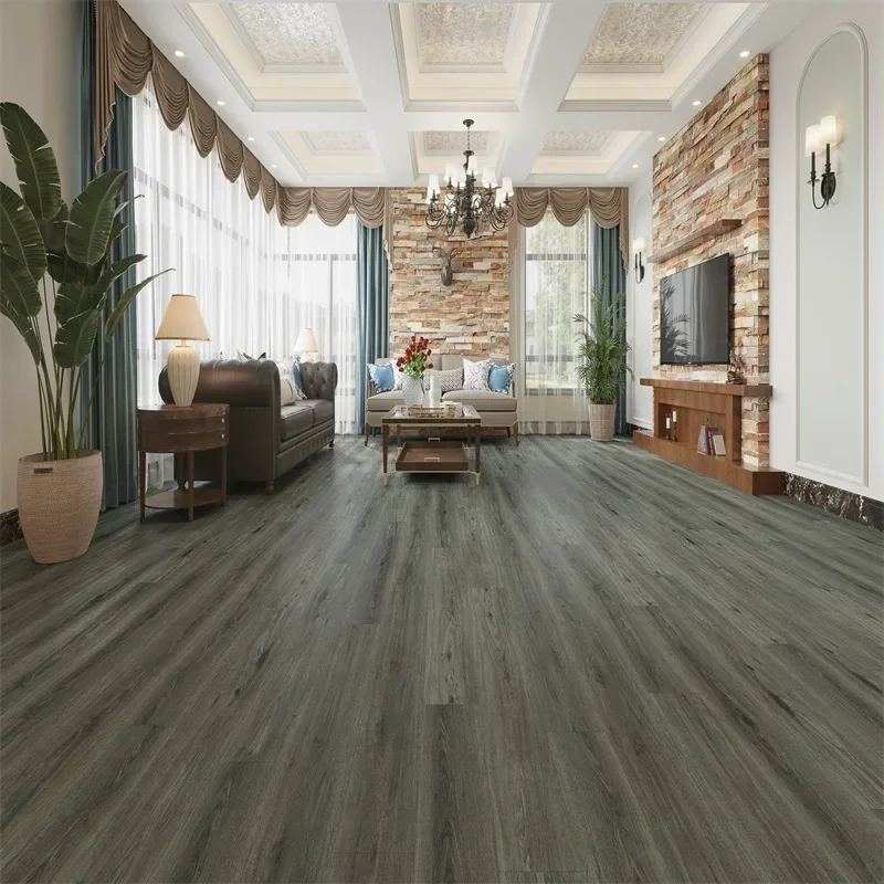 โปรด 4 มม.-8 มม. ล็อคพื้น Spc แข็งพื้นไวนิลไม้กระดาน Spc กันน้ําทนไฟ