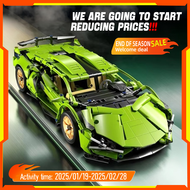 Technischer Rennsport wagen 1280pcs Modellbau steine Stadt mechanische Geschwindigkeit Fahrzeug Supersport wagen Ziegel Puzzle Spielzeug Kind Erwachsenen Geschenk