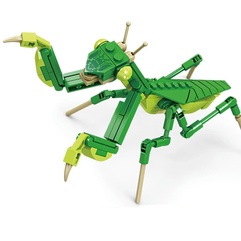 Kreative Bausteine Insekt Modell Biene Libelle Ant Mantis kinder Zusammengebaute Spielzeug Interessante Tier Ornamente Geschenke Kinder