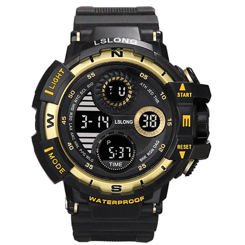 Reloj Digital militar YIKAZE para hombre, reloj deportivo para exteriores para hombre, reloj cronógrafo luminoso resistente al agua, reloj de pulsera electrónico para estudiantes