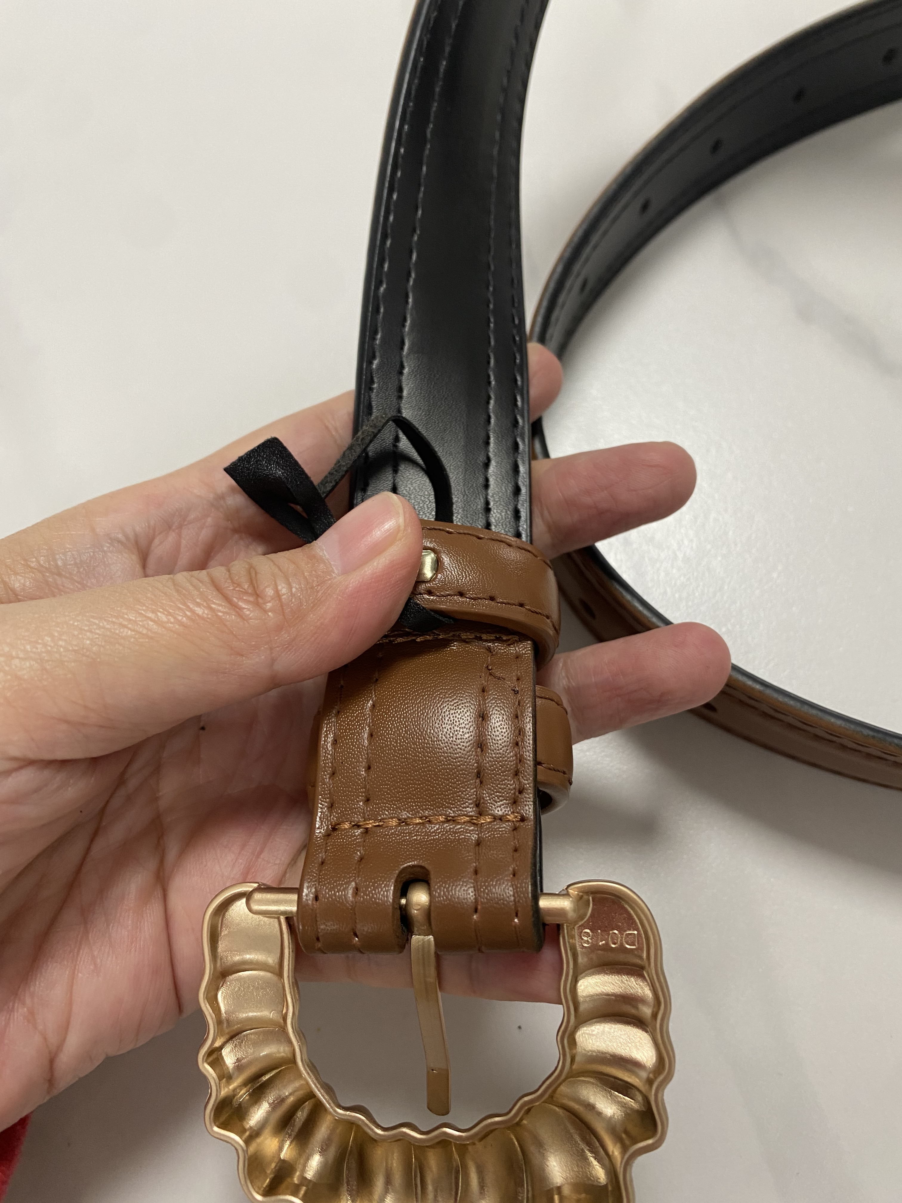 ผู้หญิงรันเวย์แฟชั่น Vintage ของแท้หนัง Cummerbunds ชุดสุภาพสตรีรัดตัวเข็มขัดตกแต่งเข็มขัดแคบ R1454