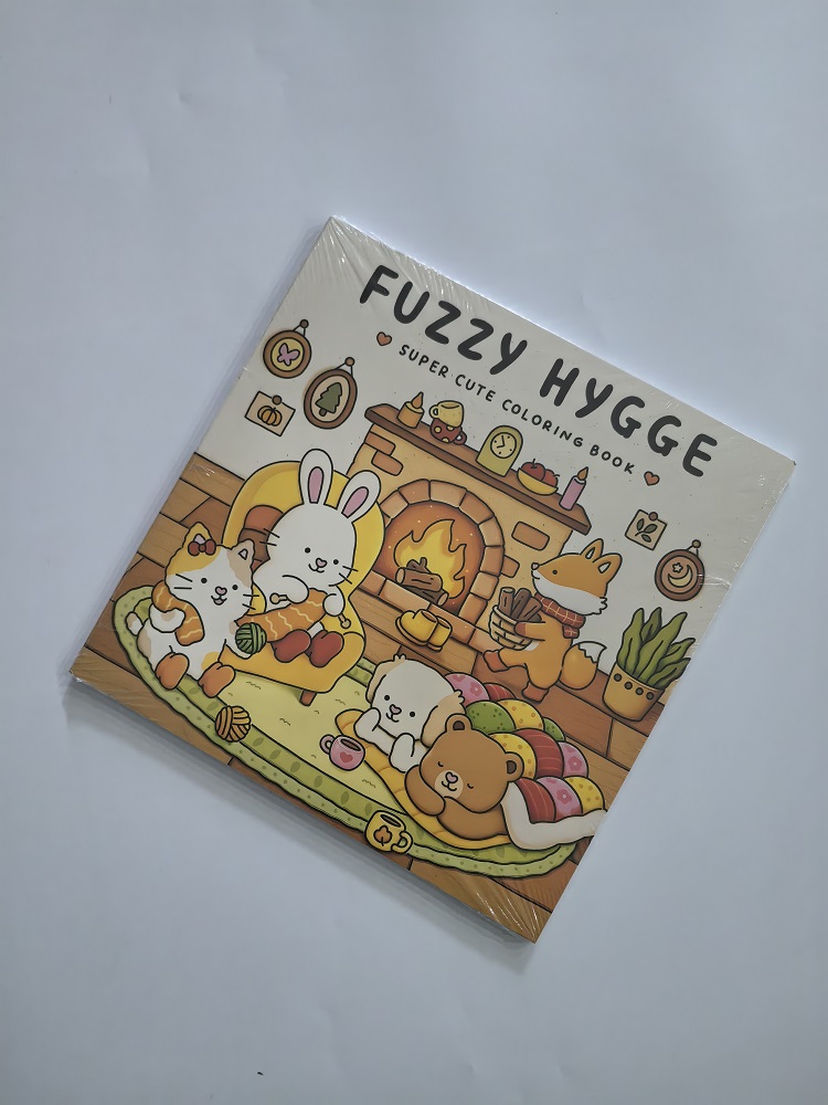 Książka do kolorowania FUZZY HYGGE Bold-easy Patterns dla dorosłych Śliczna książka do rysowania Idealny prezent na przyjęcie i urodziny