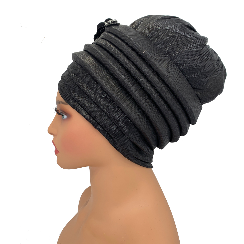 2024 新しいアフリカ女性のターバンキャップナイジェリア自動 Gele Headtie すでに作られた結婚式 Geles 女性ヘッドラップダイヤモンドフラワー