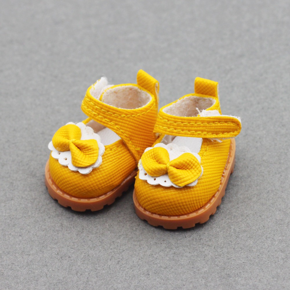 Zapatos de cuero para muñeca Labubu, zapatos con lazo, 17cm, 10cm, EXO, algodón