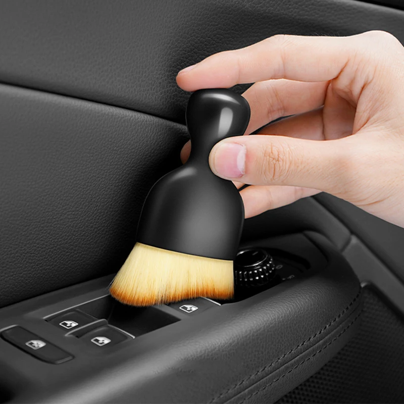 SEAMETAL แปรงทําความสะอาดภายในรถยนต์ Ultra-Soft Scratch ฟรี Duster Sweeping Brush Air Vent รถรายละเอียด Gap เครื่องมือกําจัดฝุ่น