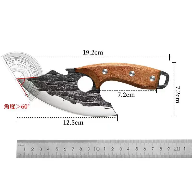 2024new Outdoor Pick Bones Gewidmet Messer Hand-Geschmiedet Fleisch Schneiden Messer Schlachtung Professionelle Fleisch Verkauf Messer