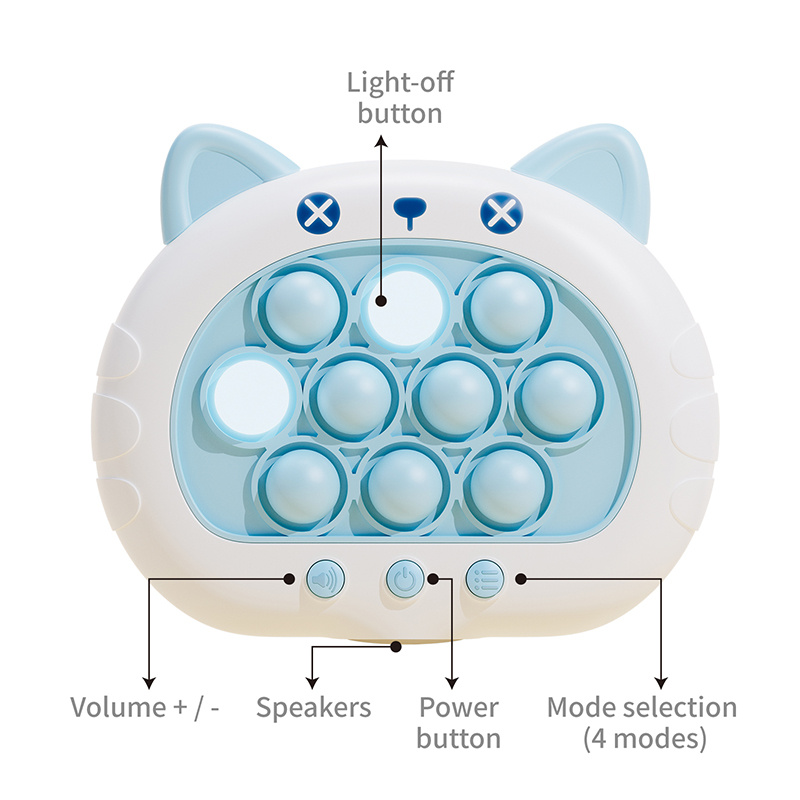 3 cores 1 pçs eletrônico pop rápido empurrar bolhas máquina de jogo criança dos desenhos animados diversão espremendo brinquedos anti estresse sensorial bolha brinquedo presente