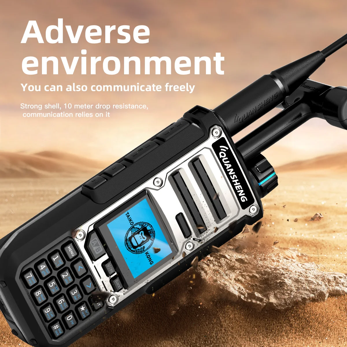 ​ Quansheng TK-11(8) 10W VHF/UHF dual-band radio 999CH CTCSS/DCS IP55 2500mAh Type-C NOAA weeralarm CE