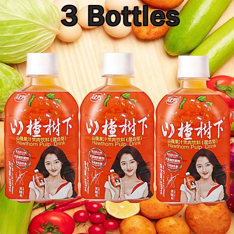 GUANFANG-Hawthorn Juice 12.36oz(350ml)*3 bottles