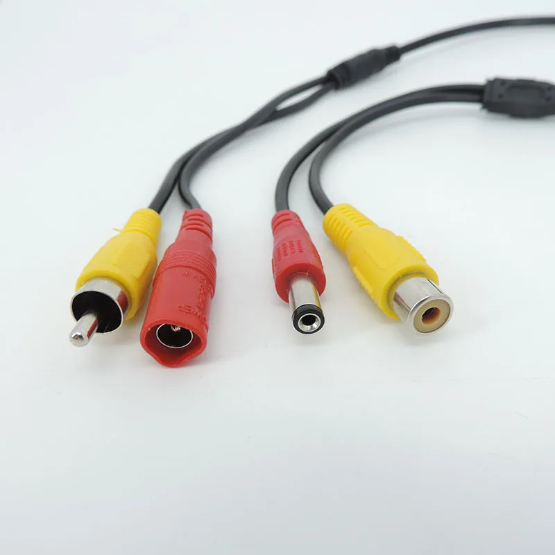 M12 航空ヘッド 4Pin オスメス DC プラグ RCA コネクタデュアルカプラーオスメス延長ケーブル