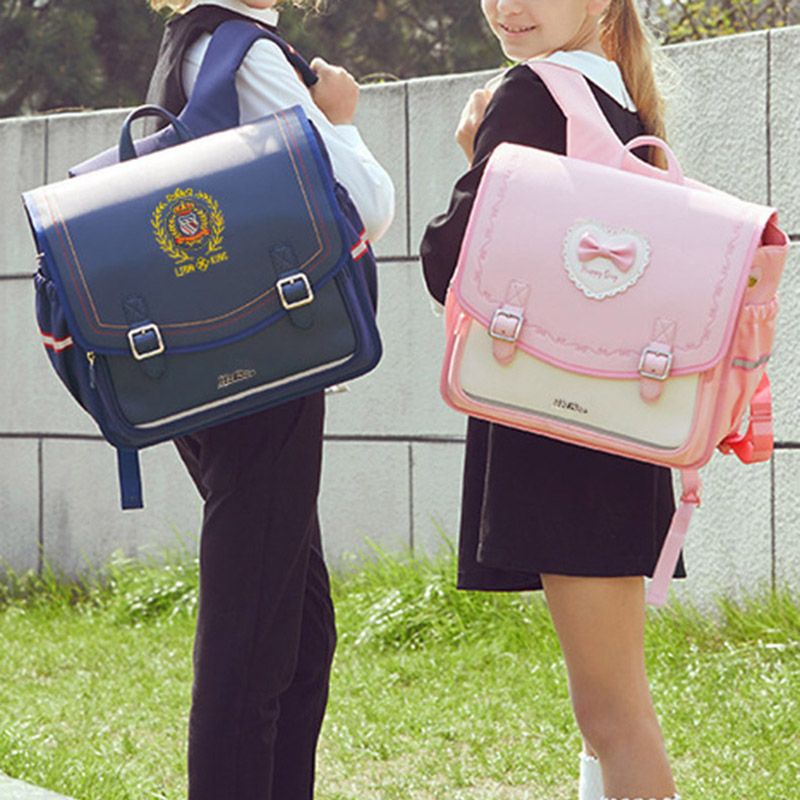 Mochila escolar japonesa para estudantes primários, mochila escolar à prova d'água para meninos e meninas