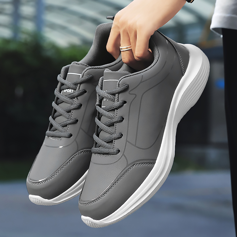 Nuevos zapatos para correr para hombre, zapatillas cálidas de invierno para hombre, zapatos antideslizantes transpirables para caminar para hombre, zapatos informales suaves con cordones, ligeros