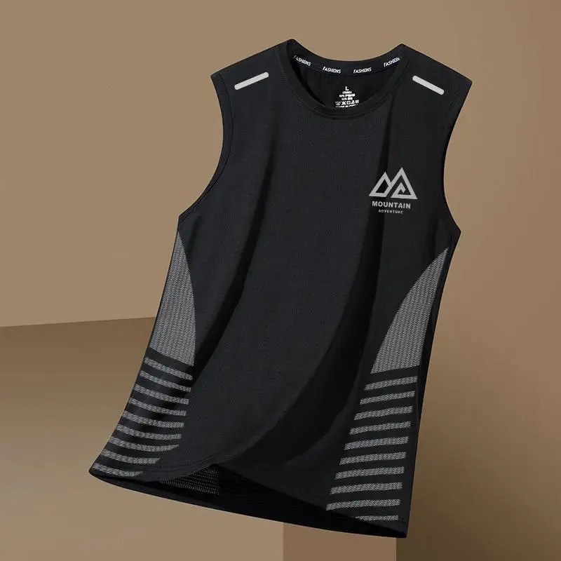 Chaleco transpirable de secado rápido para hombre, camisa básica deportiva para fitness, camiseta sin mangas de entrenamiento con hombros anchos, camiseta absorbente de sudor, verano