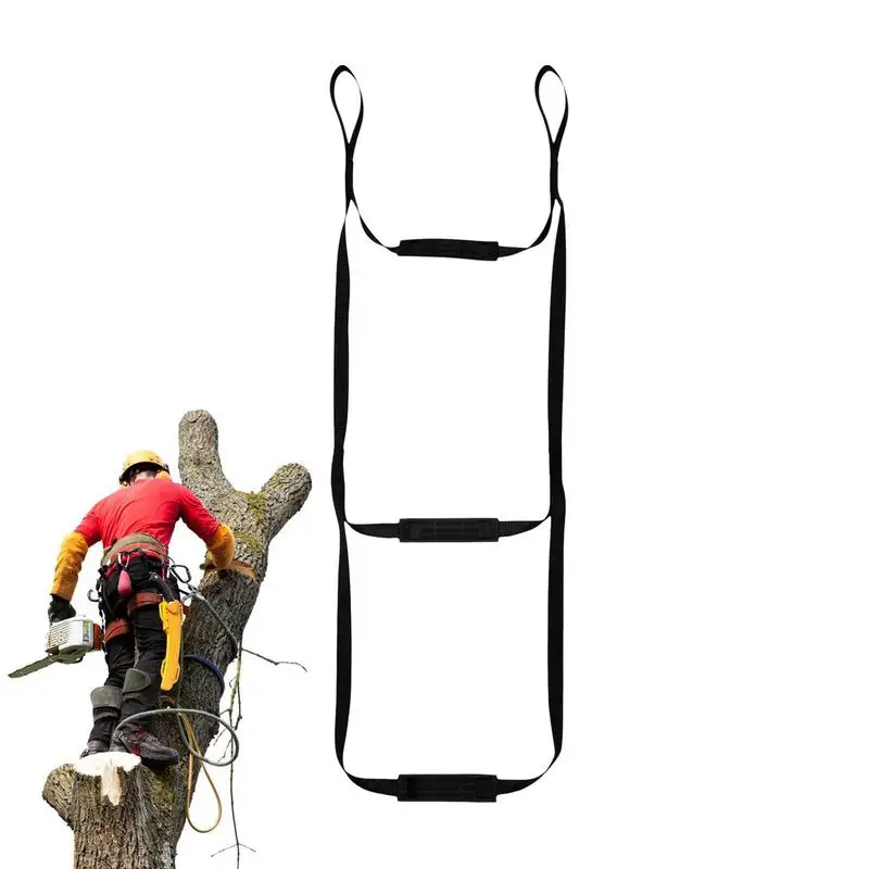 Portable Hunting Tree Climbing Aider with Anti-Skidding Steps Climbing Rope Ladder for Rock Climbing Caving Canyoning