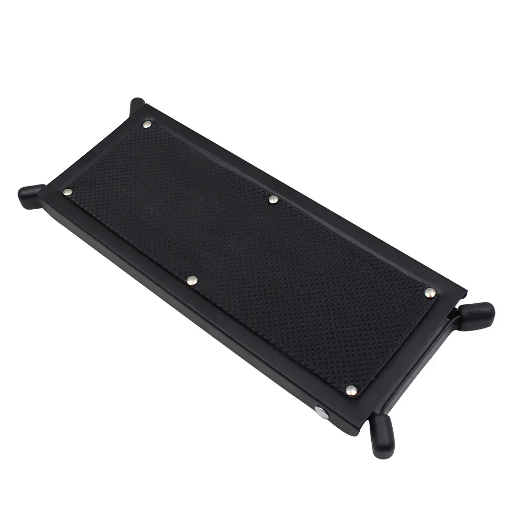 Adjustable Guitar Footrest Pedal Foldable Metal Footboard with Non-Slip Pads Height Customizable Guitar Accessories & Parts