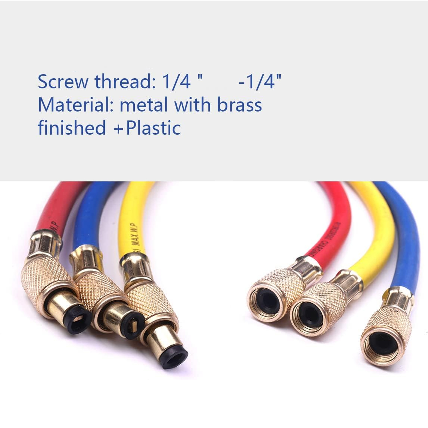 0.9M-1.8M AC Opladen Slang Buis Kit Slang Low Loss Fittings voor R134A R12 R22 Koelmiddel airconditioning Manometer