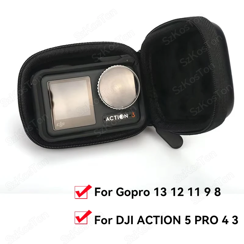 Storage Bag Case for GoPro 13 12 11 10 DJI Osmo Action 5 Pro 4 Portable Box Sport Camera Waterproof Protective Case Accessories