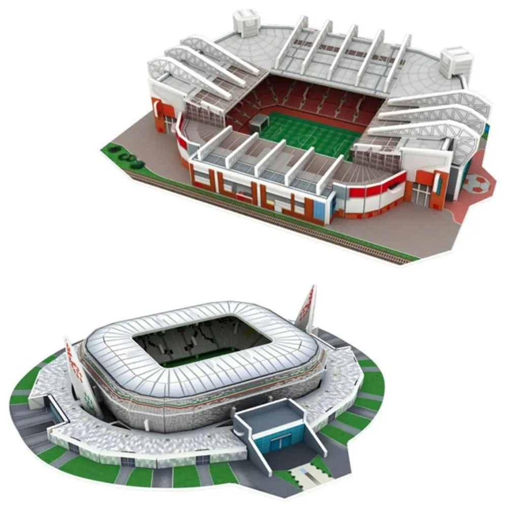 DIY Miniature Football Stadiums Large Model Paper 3D Soccer Stadium Puzzle Assemble Prince Park Stadium Birthday Gifts