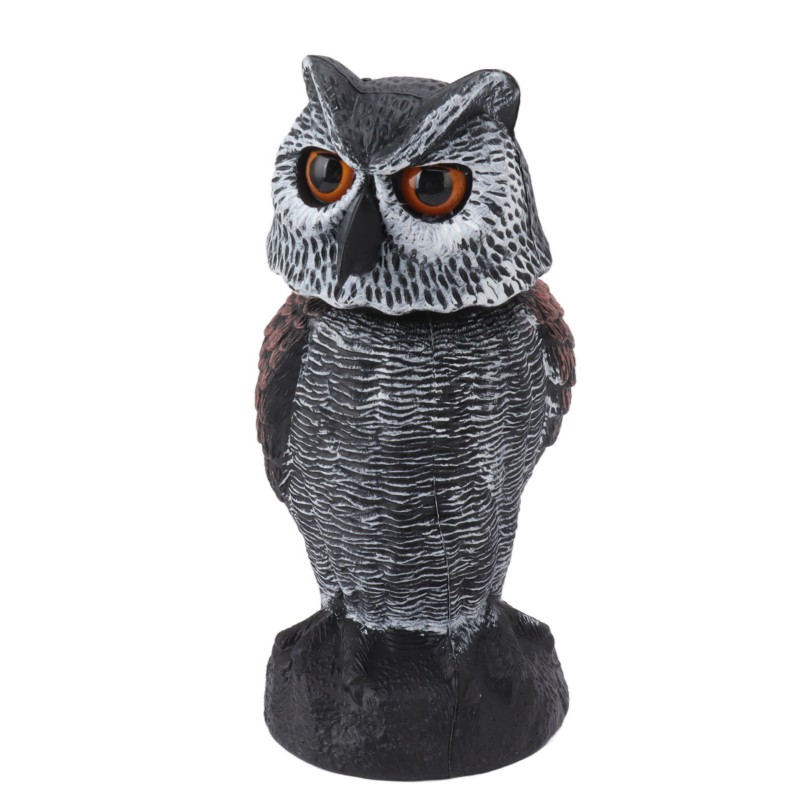 Plastic Shake Head Owl Decoy to Scare Birds Away, Scarecrow Bird Deterrent for Outdoor Garden Decoration​